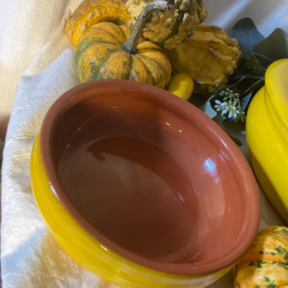 Albisola 14 & 22 Italy Beautiful Yellow terracotta Cookware - Picture 12 of 16